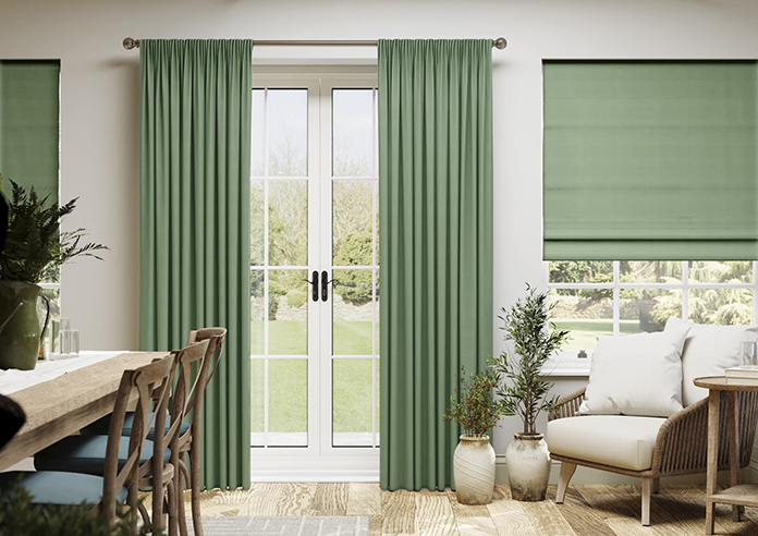 Shima Faux Silk, Fern - Made to Measure Curtains - Image 3